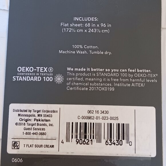 Threshold Ultra Soft Sheet Set (Fitted & Flat), TWIN, Sour Cream color - Picture 6 of 12